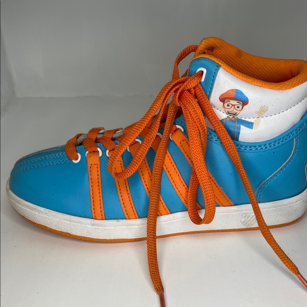 K-Swiss Blippi Kids High-Top Sneakers RARE Blue & Orange